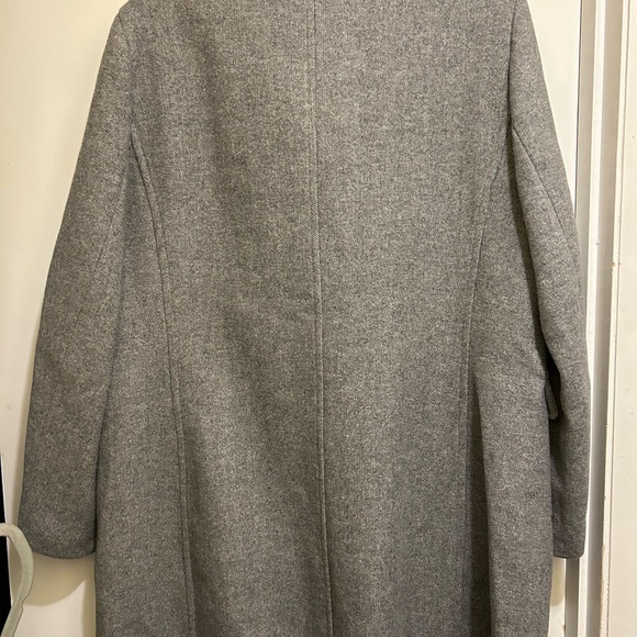 NWT Women’s Calvin Klein Classic Gray Wool Blend Knee Length Coat, Sz XXL - Picture 8 of 12